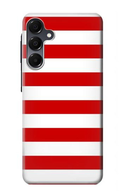 S2364 Red and White Striped Hülle Schutzhülle Taschen für Samsung Galaxy A16 5G