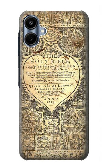 S0330 Bible Page Hülle Schutzhülle Taschen für Samsung Galaxy A06