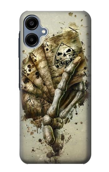 S0550 Skull Card Poker Hülle Schutzhülle Taschen für Samsung Galaxy A06