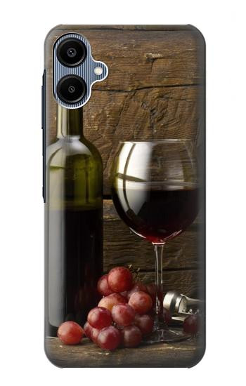 S1316 Grapes Bottle and Glass of Red Wine Hülle Schutzhülle Taschen für Samsung Galaxy A06