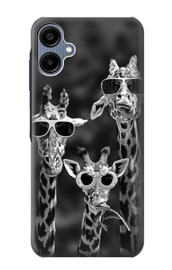 S2327 Giraffes With Sunglasses Hülle Schutzhülle Taschen für Samsung Galaxy A06