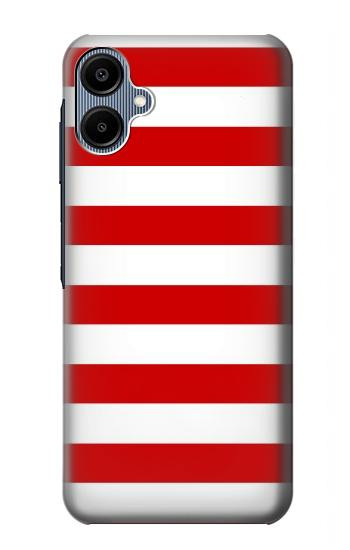S2364 Red and White Striped Hülle Schutzhülle Taschen für Samsung Galaxy A06