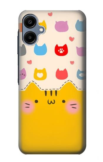 S2442 Cute Cat Cartoon Funny Hülle Schutzhülle Taschen für Samsung Galaxy A06