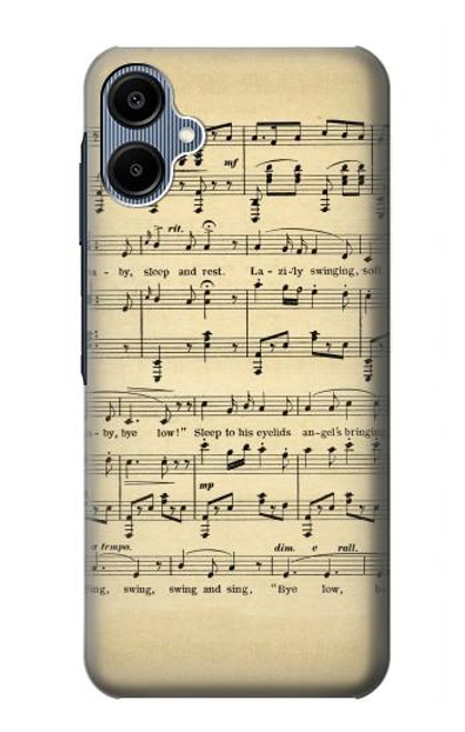 S2504 Vintage Music Sheet Hülle Schutzhülle Taschen für Samsung Galaxy A06
