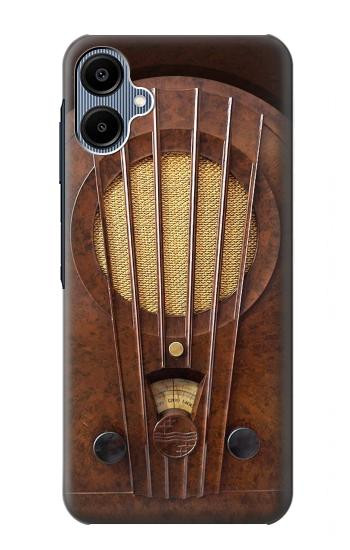 S2655 Vintage Bakelite Deco Radio Hülle Schutzhülle Taschen für Samsung Galaxy A06