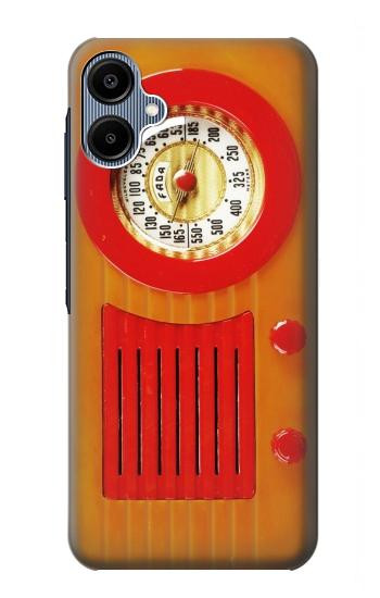 S2780 Vintage Orange Bakelite Radio Hülle Schutzhülle Taschen für Samsung Galaxy A06