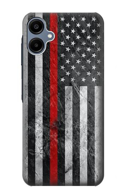 S3687 Firefighter Thin Red Line American Flag Hülle Schutzhülle Taschen für Samsung Galaxy A06