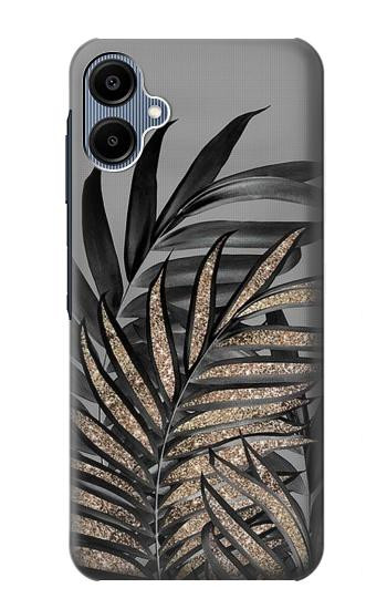 S3692 Gray Black Palm Leaves Hülle Schutzhülle Taschen für Samsung Galaxy A06
