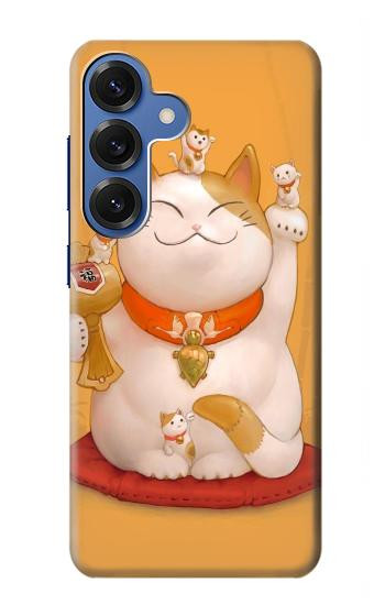 S1217 Maneki Neko Lucky Cat Hülle Schutzhülle Taschen für Samsung Galaxy S25
