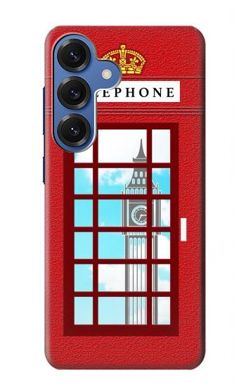 S2059 England British Telephone Box Minimalist Hülle Schutzhülle Taschen für Samsung Galaxy S25