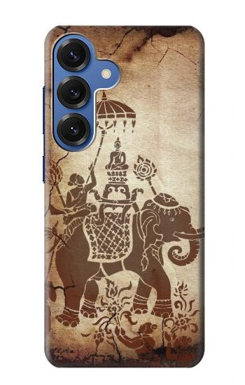 S2102 Thai Art Buddha on Elephant Hülle Schutzhülle Taschen für Samsung Galaxy S25