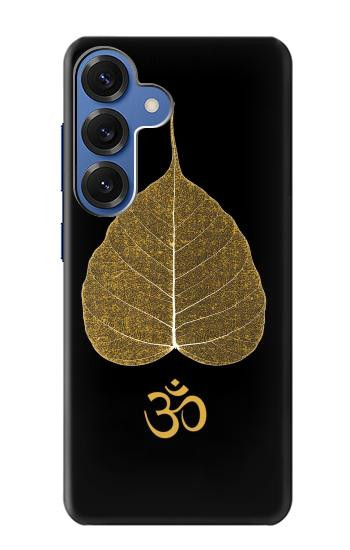 S2331 Gold Leaf Buddhist Om Symbol Hülle Schutzhülle Taschen für Samsung Galaxy S25