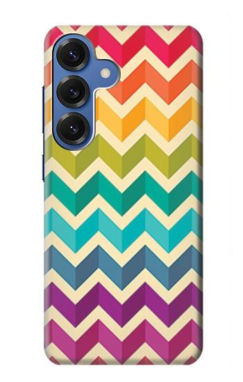 S2362 Rainbow Colorful Shavron Zig Zag Pattern Hülle Schutzhülle Taschen für Samsung Galaxy S25