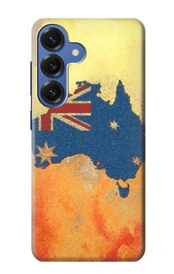 S2494 Australia Flag Map Rock Texture Hülle Schutzhülle Taschen für Samsung Galaxy S25