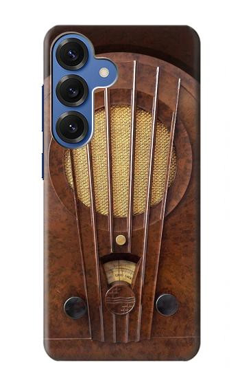 S2655 Vintage Bakelite Deco Radio Hülle Schutzhülle Taschen für Samsung Galaxy S25