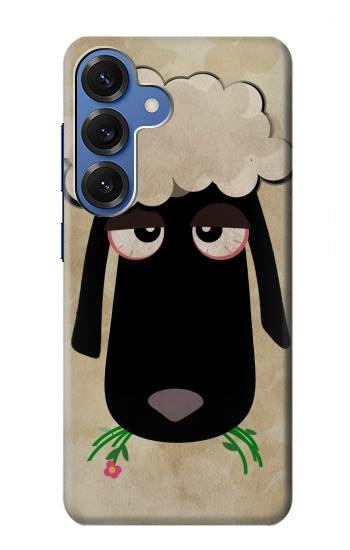 S2826 Cute Cartoon Unsleep Black Sheep Hülle Schutzhülle Taschen für Samsung Galaxy S25