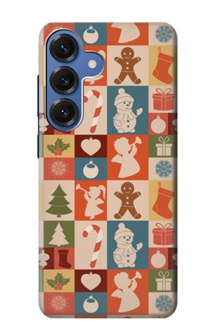 S2854 Cute Xmas Pattern Hülle Schutzhülle Taschen für Samsung Galaxy S25