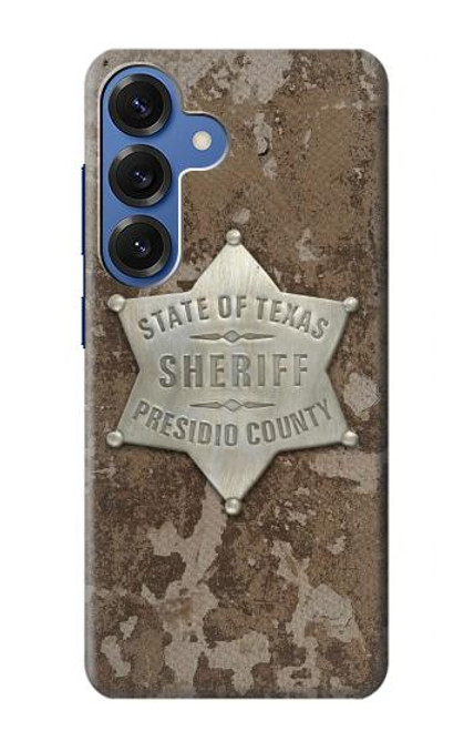 S2868 Texas Presidio County Sheriff Badge Hülle Schutzhülle Taschen für Samsung Galaxy S25