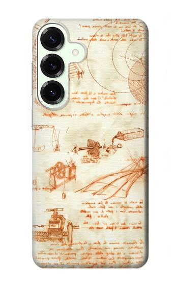 S0566 Technical Drawing Da Vinci Hülle Schutzhülle Taschen für Samsung Galaxy S25 Plus