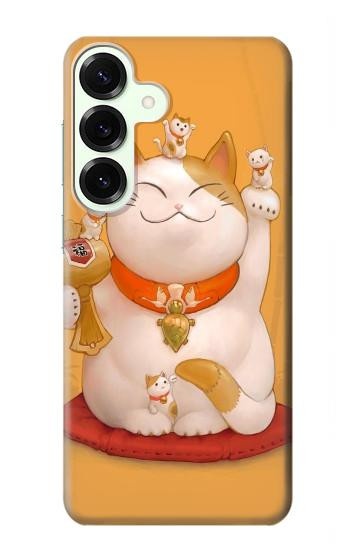 S1217 Maneki Neko Lucky Cat Hülle Schutzhülle Taschen für Samsung Galaxy S25 Plus