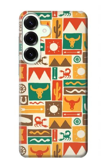 S1873 Western Pattern Hülle Schutzhülle Taschen für Samsung Galaxy S25 Plus