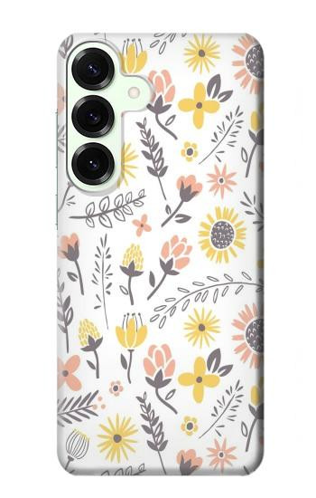 S2354 Pastel Flowers Pattern Hülle Schutzhülle Taschen für Samsung Galaxy S25 Plus