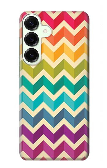 S2362 Rainbow Colorful Shavron Zig Zag Pattern Hülle Schutzhülle Taschen für Samsung Galaxy S25 Plus