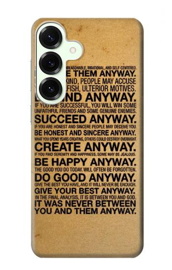 S2513 Mother Teresa Anyway Quotes Hülle Schutzhülle Taschen für Samsung Galaxy S25 Plus