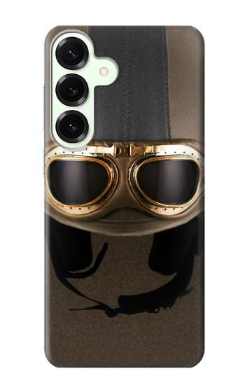S2645 Vintage Brown Goggles Motorcycle Helmet Hülle Schutzhülle Taschen für Samsung Galaxy S25 Plus
