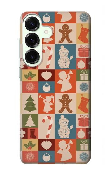 S2854 Cute Xmas Pattern Hülle Schutzhülle Taschen für Samsung Galaxy S25 Plus