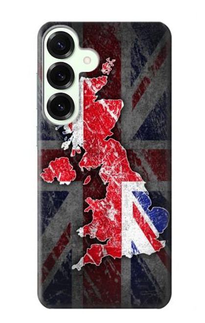 S2936 UK British Flag Map Hülle Schutzhülle Taschen für Samsung Galaxy S25 Plus