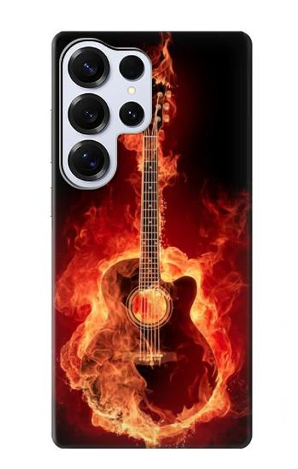 S0415 Fire Guitar Burn Hülle Schutzhülle Taschen für Samsung Galaxy S25 Ultra
