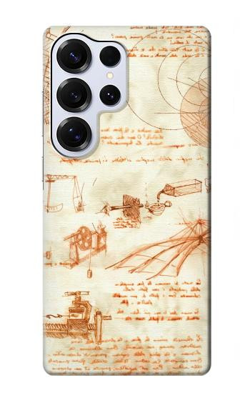 S0566 Technical Drawing Da Vinci Hülle Schutzhülle Taschen für Samsung Galaxy S25 Ultra