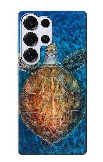 S1249 Blue Sea Turtle Hülle Schutzhülle Taschen für Samsung Galaxy S25 Ultra