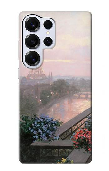 S1443 Terrace in Paris Eifel Hülle Schutzhülle Taschen für Samsung Galaxy S25 Ultra