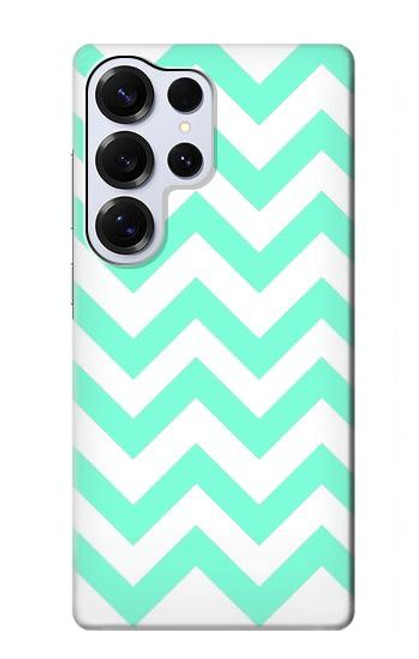 S1723 Mint Chevron Zigzag Hülle Schutzhülle Taschen für Samsung Galaxy S25 Ultra