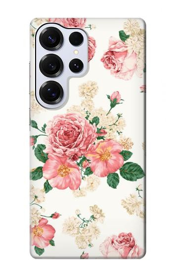 S1859 Rose Pattern Hülle Schutzhülle Taschen für Samsung Galaxy S25 Ultra