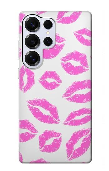 S2214 Pink Lips Kisses Hülle Schutzhülle Taschen für Samsung Galaxy S25 Ultra