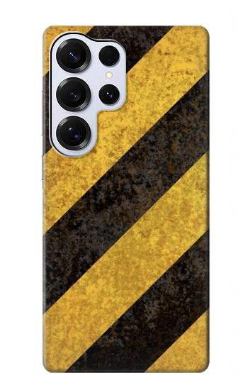 S2231 Yellow and Black Line Hazard Striped Hülle Schutzhülle Taschen für Samsung Galaxy S25 Ultra