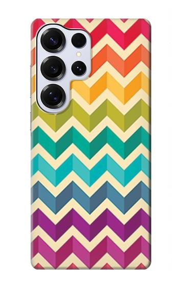 S2362 Rainbow Colorful Shavron Zig Zag Pattern Hülle Schutzhülle Taschen für Samsung Galaxy S25 Ultra