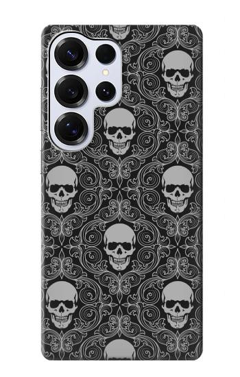 S2371 Skull Vintage Monochrome Pattern Hülle Schutzhülle Taschen für Samsung Galaxy S25 Ultra