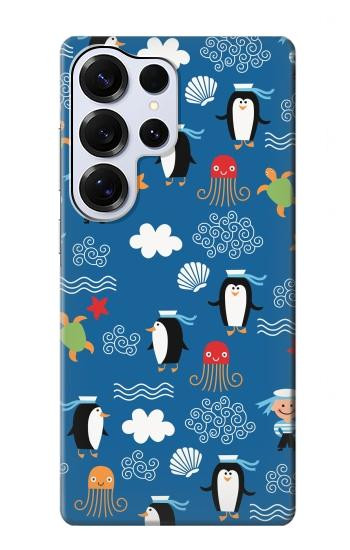 S2572 Marine Penguin Pattern Hülle Schutzhülle Taschen für Samsung Galaxy S25 Ultra