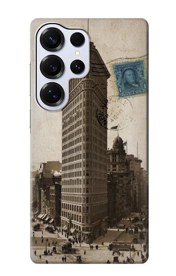 S2832 New York 1903 Flatiron Building Postcard Hülle Schutzhülle Taschen für Samsung Galaxy S25 Ultra