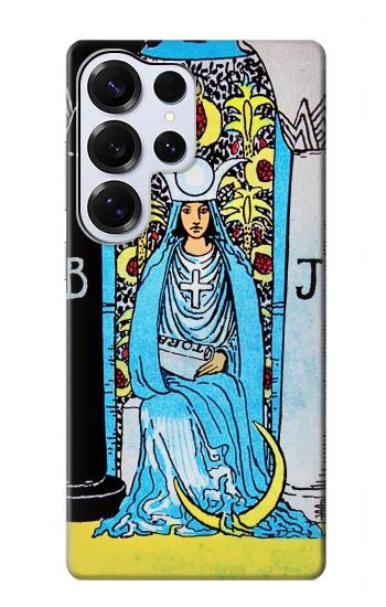 S2837 The High Priestess Vintage Tarot Card Hülle Schutzhülle Taschen für Samsung Galaxy S25 Ultra