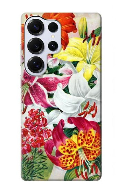S3205 Retro Art Flowers Hülle Schutzhülle Taschen für Samsung Galaxy S25 Ultra