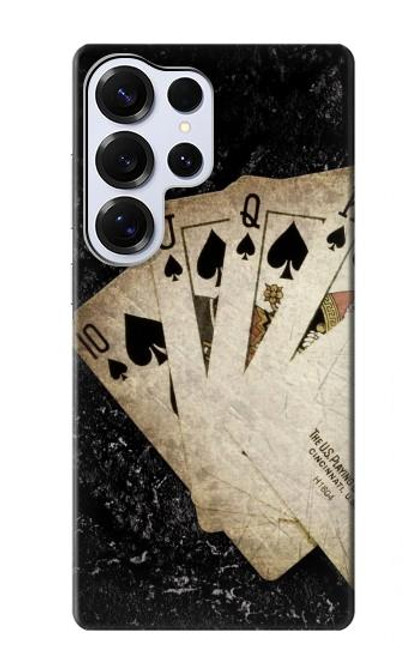 S3231 Vintage Royal Straight Flush Cards Hülle Schutzhülle Taschen für Samsung Galaxy S25 Ultra