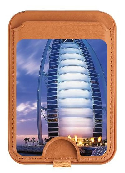 S0853 Dubai Surf Center Magnetic Card Holder Wallet Stand with MagSafe for iPhone 16 15 14 13 Pro Max