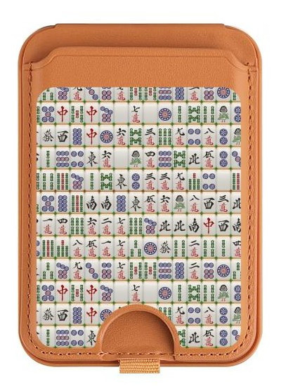 S1051 Mahjong Magnetic Card Holder Wallet Stand with MagSafe for iPhone 16 15 14 13 Pro Max