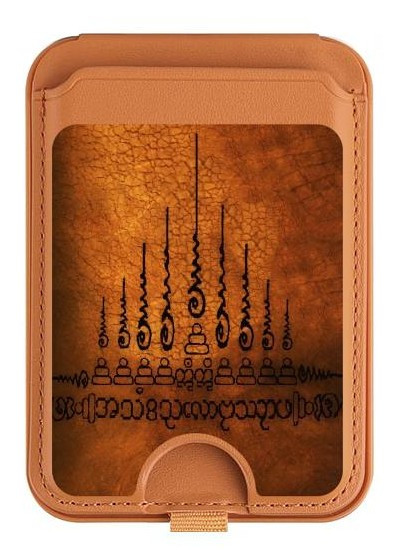 S2252 Gao Yord 9 Spires of Protection Tattoo Magnetic Card Holder Wallet Stand with MagSafe for iPhone 16 15 14 13 Pro Max