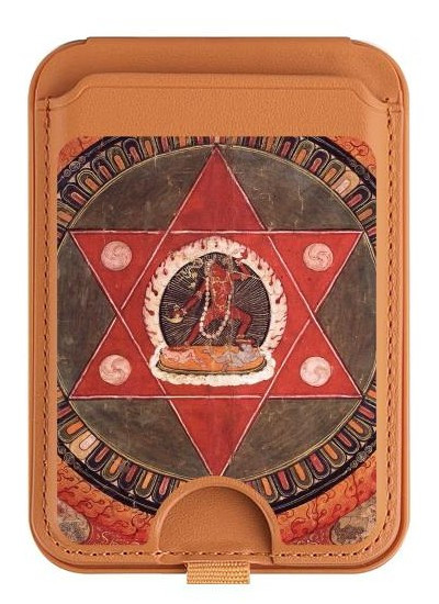 S2464 Tibetan Mandala of the Naropa Tradition Magnetic Card Holder Wallet Stand with MagSafe for iPhone 16 15 14 13 Pro Max